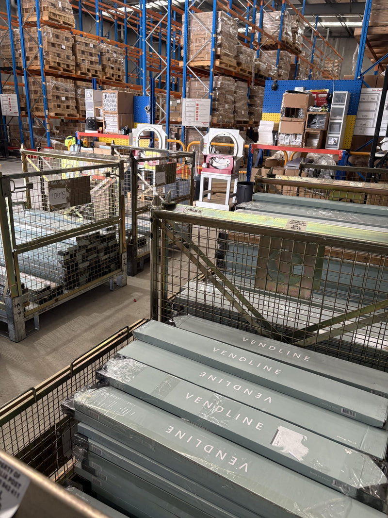 Vendline clearance stock in the warehouse